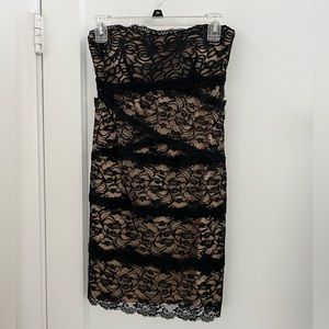 Bebe Strapless Lace Dress